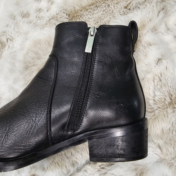 Aquatalia Colbie Women’s Chelsea Ankle Boots Weatherproof Zip Blck Leather US6.5 - Picture 8 of 13